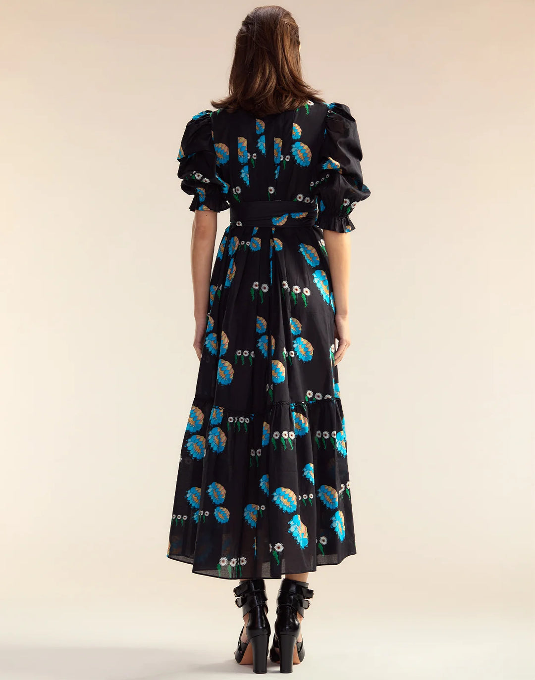 Eve Pintuck Dress | Black Multi