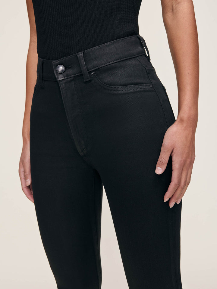 Bridget Boot Instasculpt Cropped Jeans | Black Coated