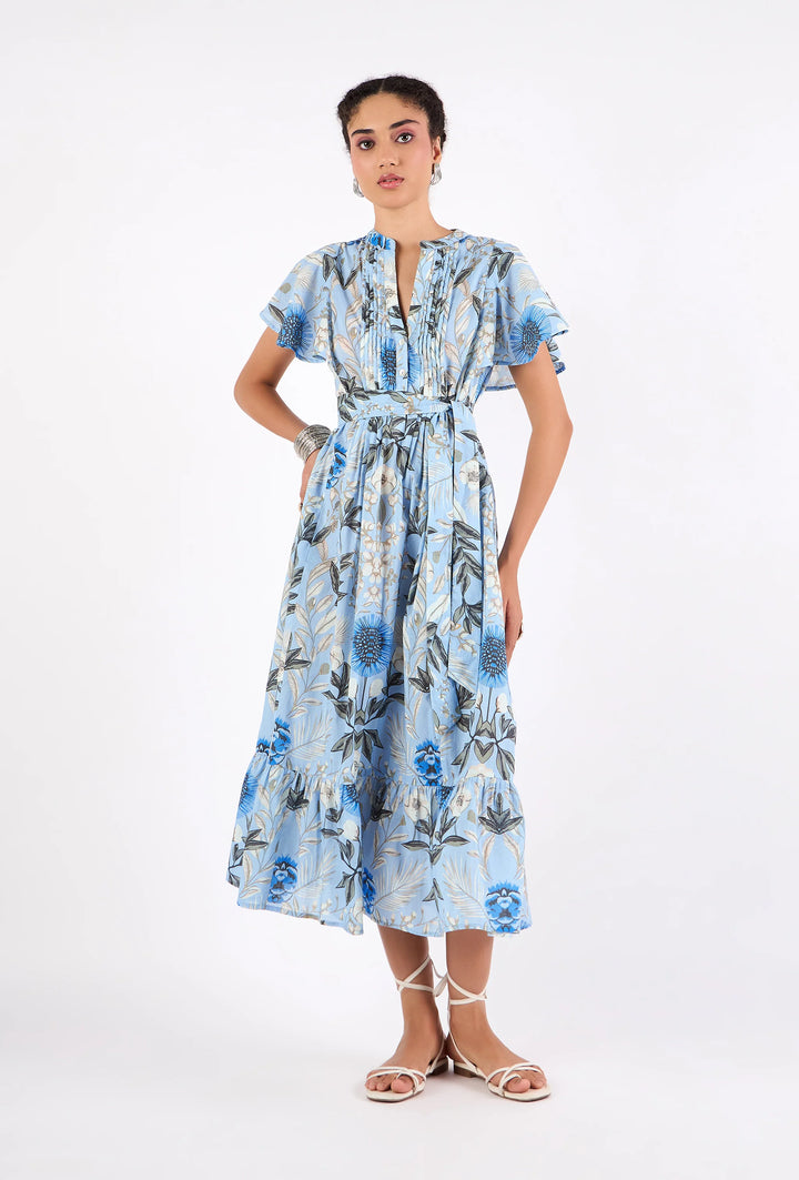 Leni Dress | Monet's Garden Blue
