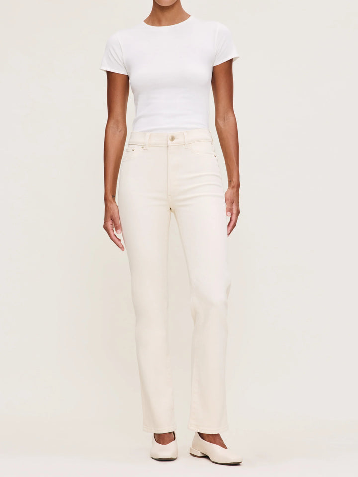 Halle Straight High Rise Jeans | Ecru