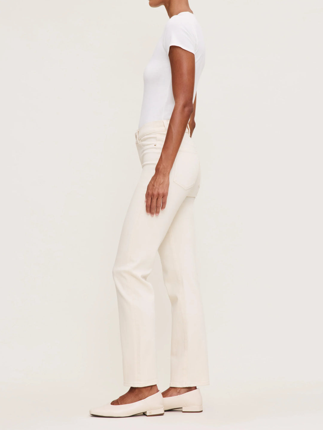 Halle Straight High Rise Jeans | Ecru