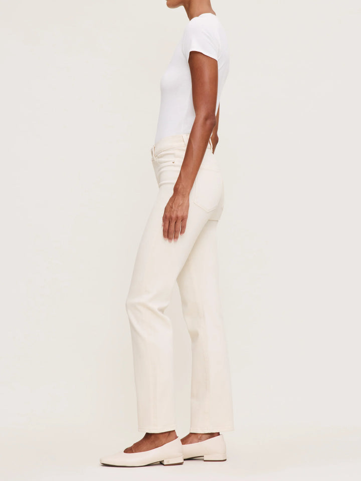 Halle Straight High Rise Jeans | Ecru