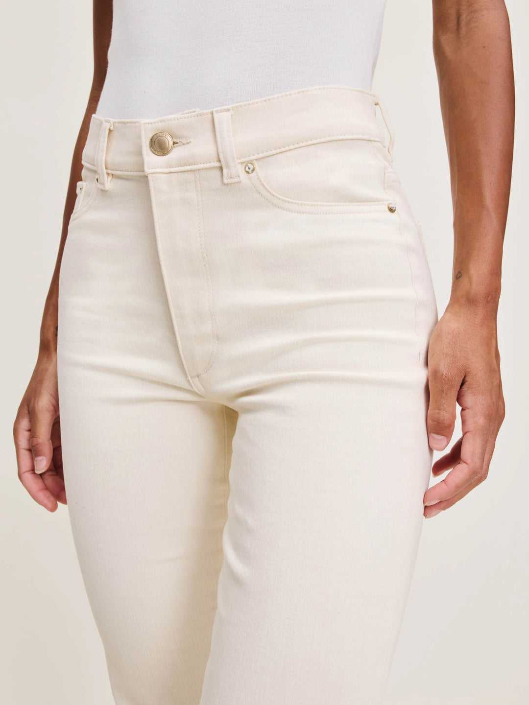 Halle Straight High Rise Jeans | Ecru