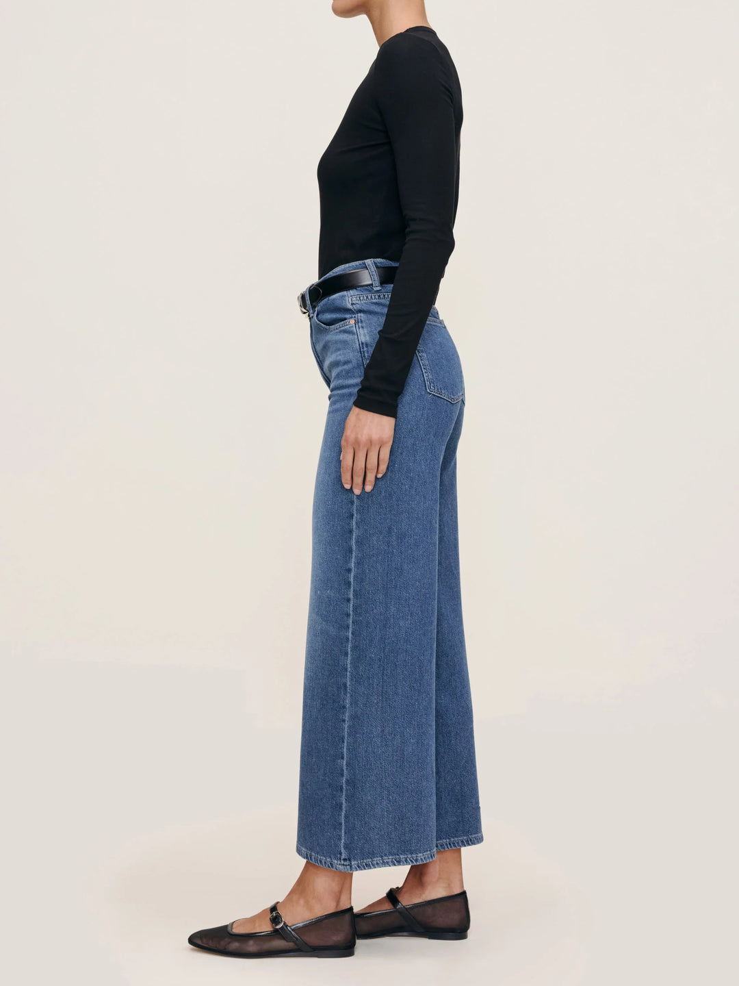 Hepburn Wide Leg High Rise Ankle | Del Ray