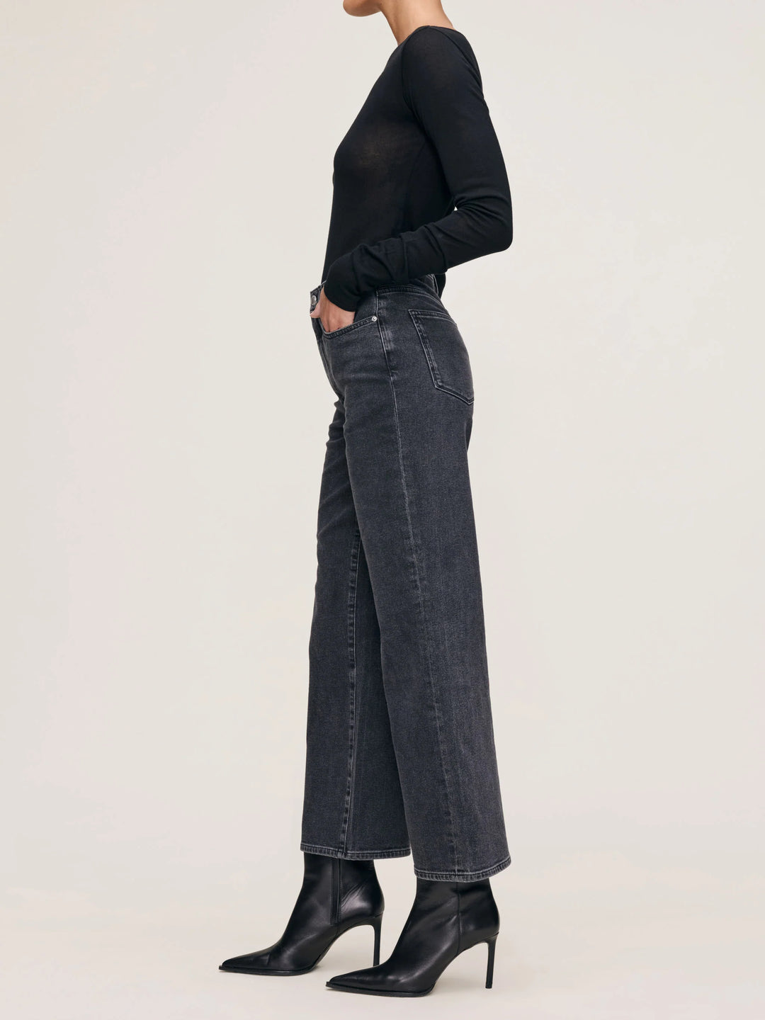 Karmine Refined Wide Leg High Rise 28' | Nightshade