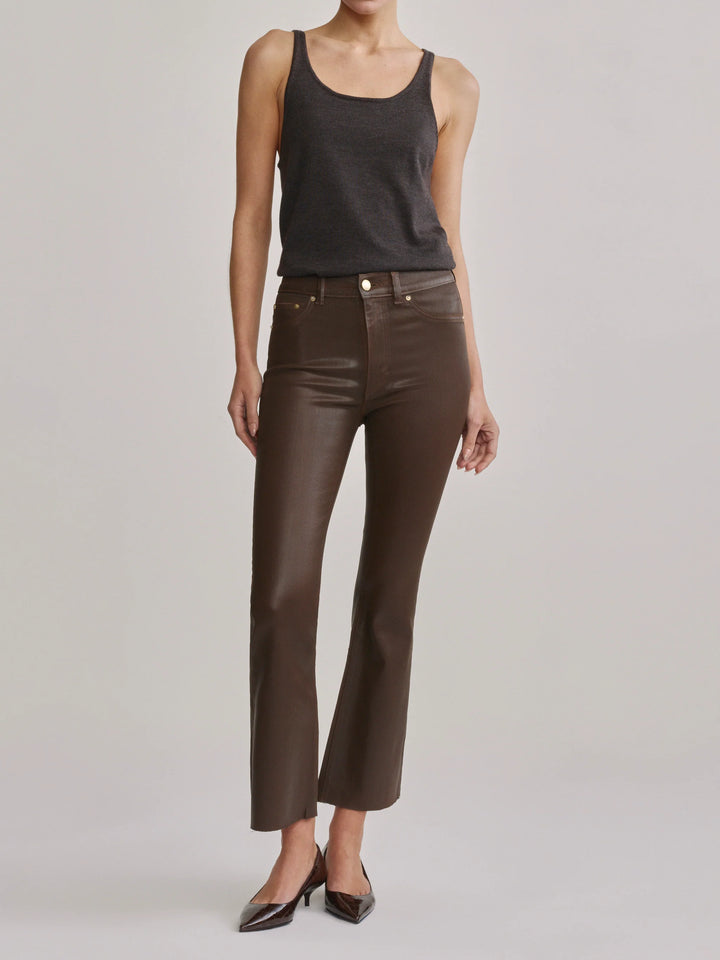 Bridget Bootcut High Rise Instasculpt™ Crop Jeans | Brownstone Coated