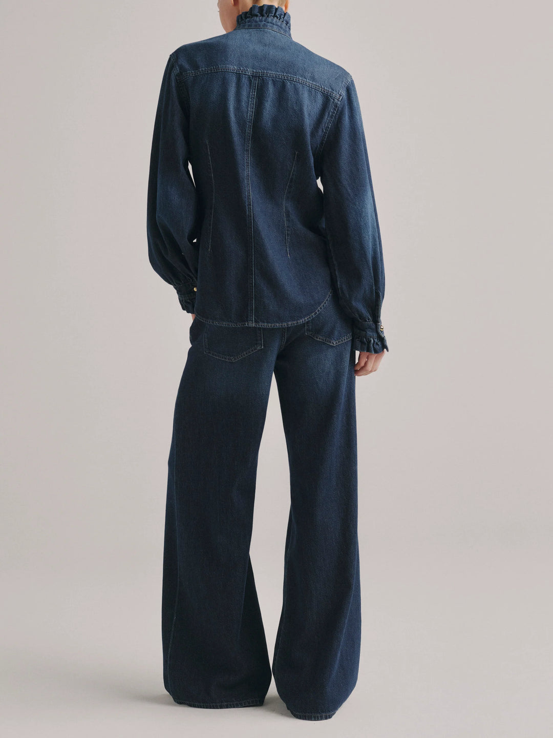 Ruffle Shirt | Fall Blue Aura