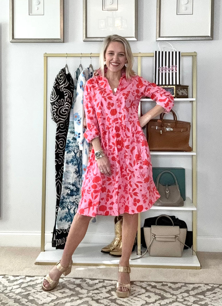Lucy Dress | Raspberry Wildflower