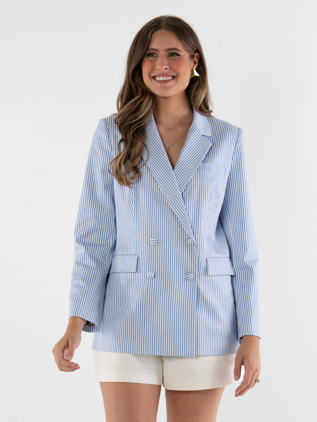 Bristol Blazer | Grapemist Stripe - Charlotte's Inc