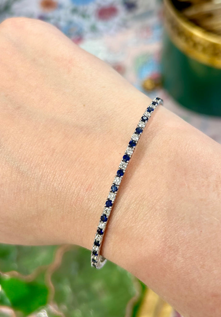 Sapphire + Diamond Flex Bangle 0.72