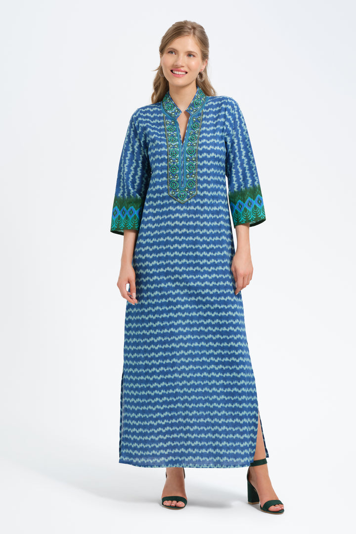 Elise Caftan | Blue Stripe