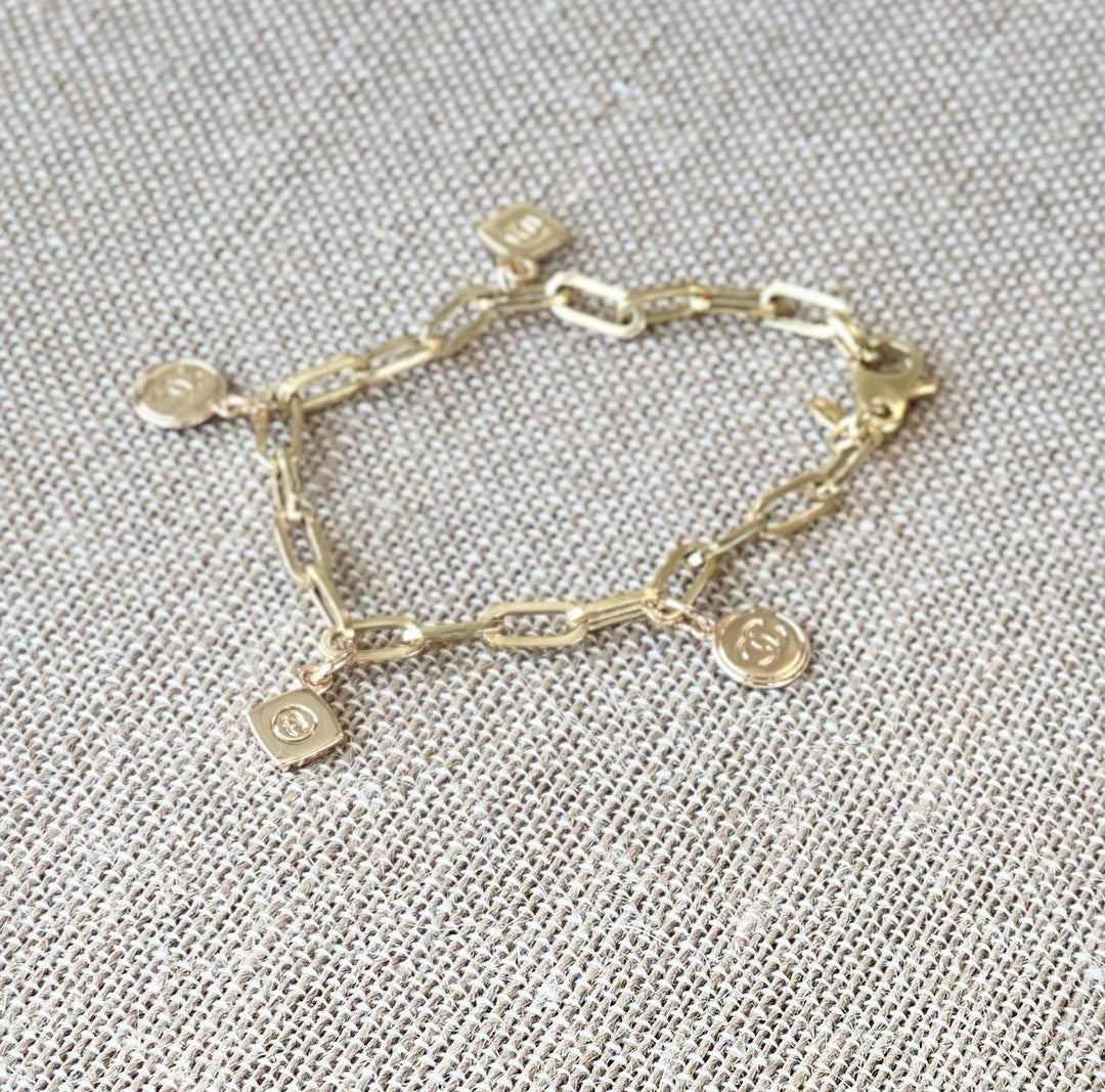 Tiny CC Charm Bracelet