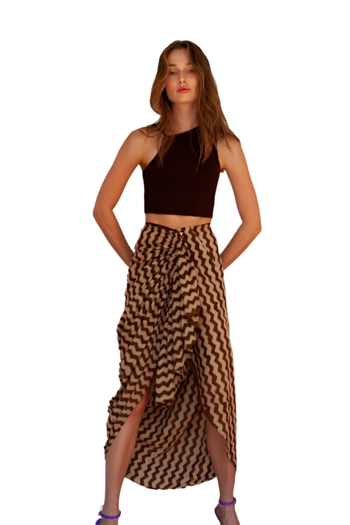 Kenia Pareo Skirt | Brown
