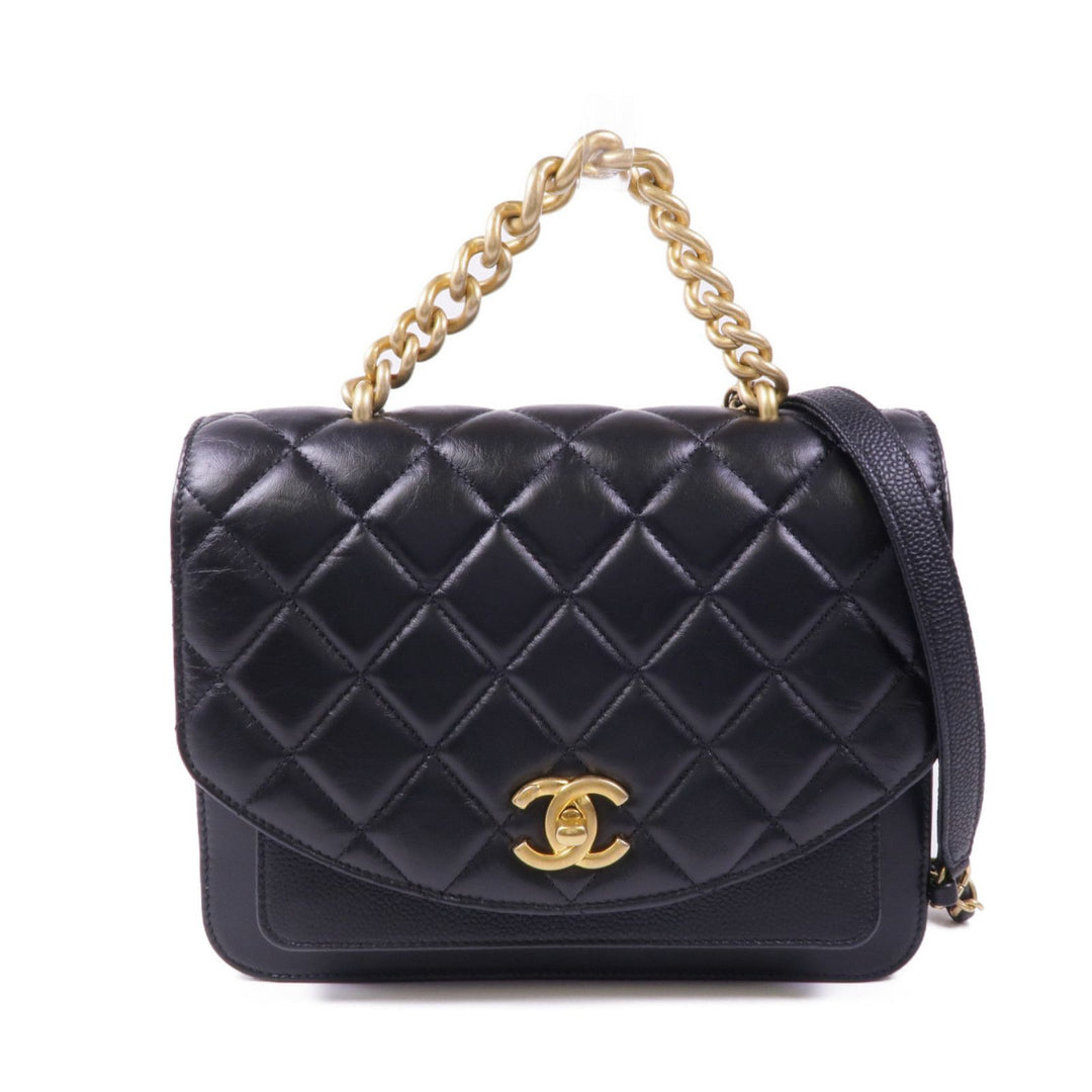 Chanel Black Cowhide Leather Shoulder Bag