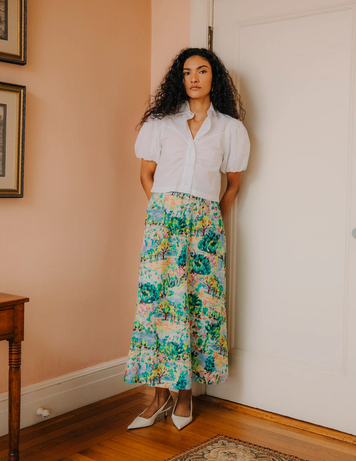 Porto Maxi Skirt | Giverny Garden