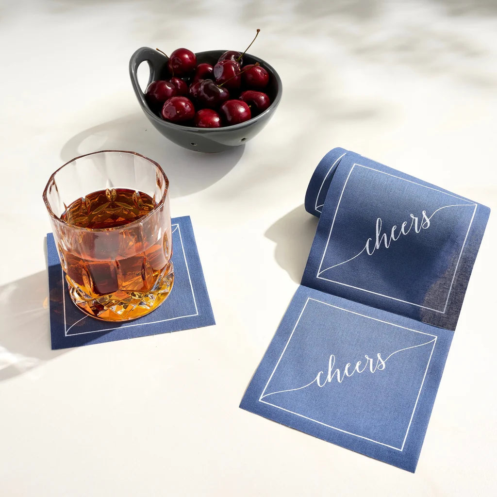Toasting Cocktail Napkins + Stand (Sold Separately)