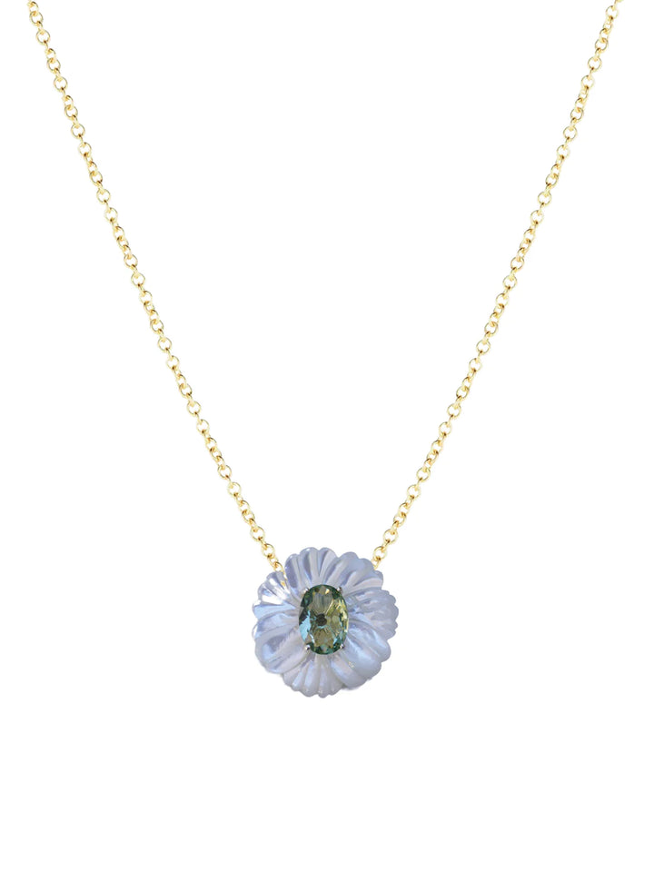 Nicola Bathie Mother of Pearl + Sage Necklace