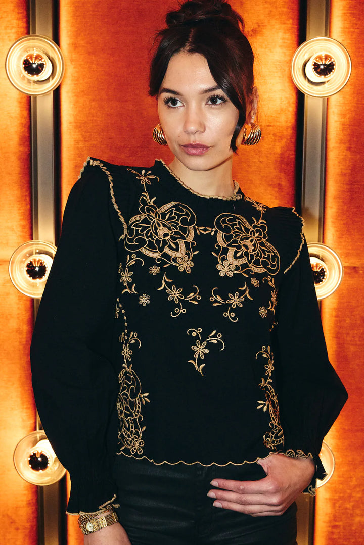 Bernice Top | Oleander Black