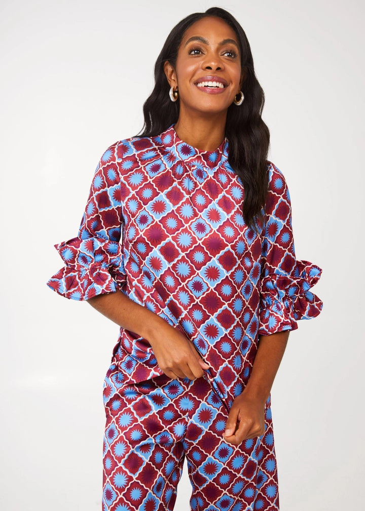 Bronwyn Top | Burgundy Sunburst