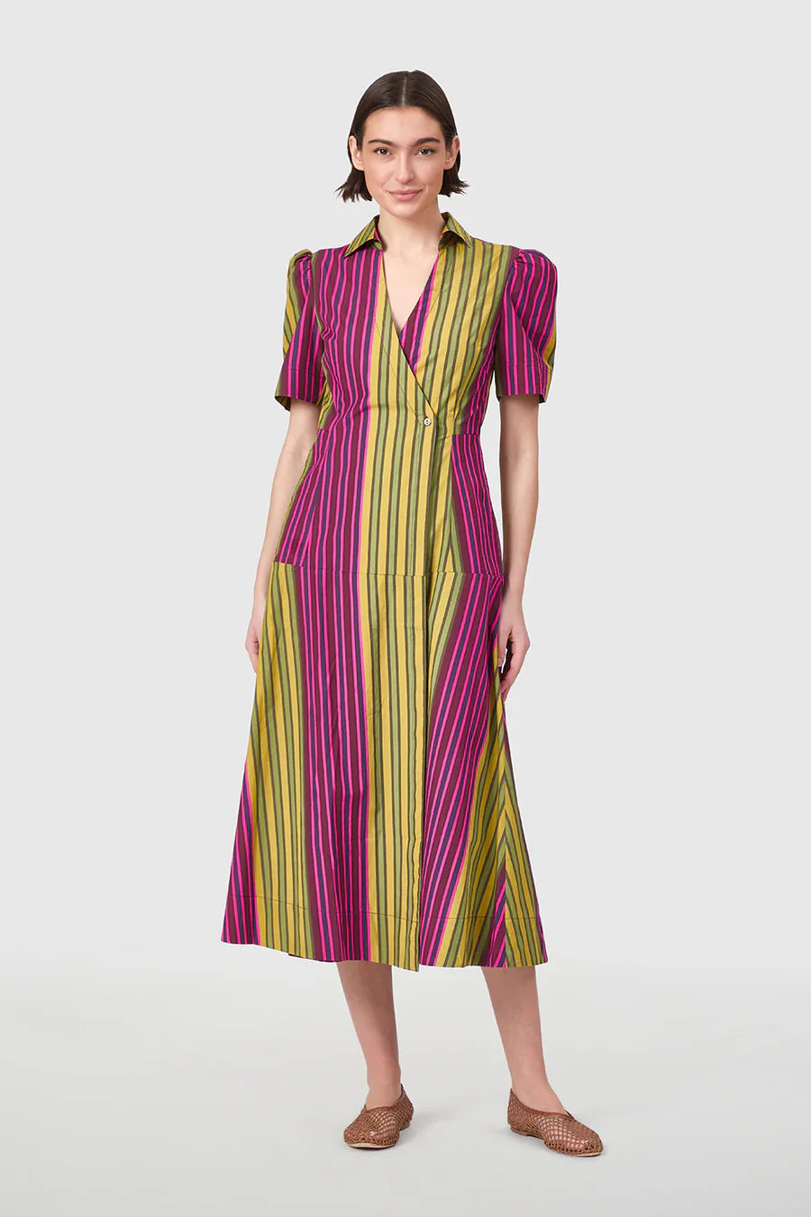 Clark Dress | Wildberry Stripes