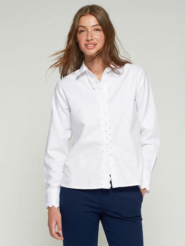 Wave-Edge Shirt | White