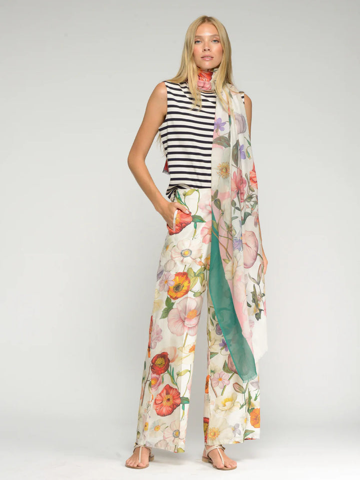 Floral Print Trousers | Multi