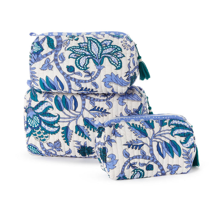Floral Pouches | Blue/White