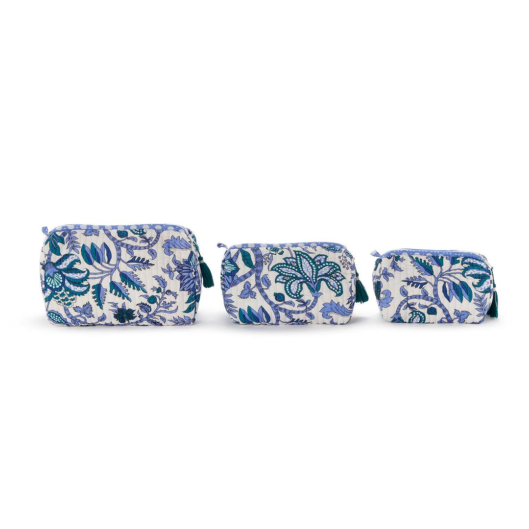 Floral Pouches | Blue/White