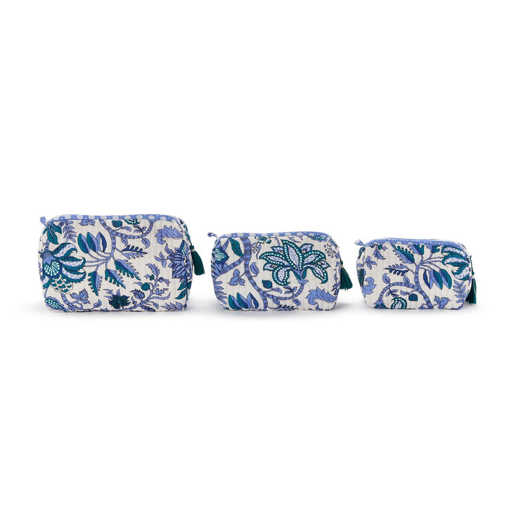 Floral Pouches | Blue/White