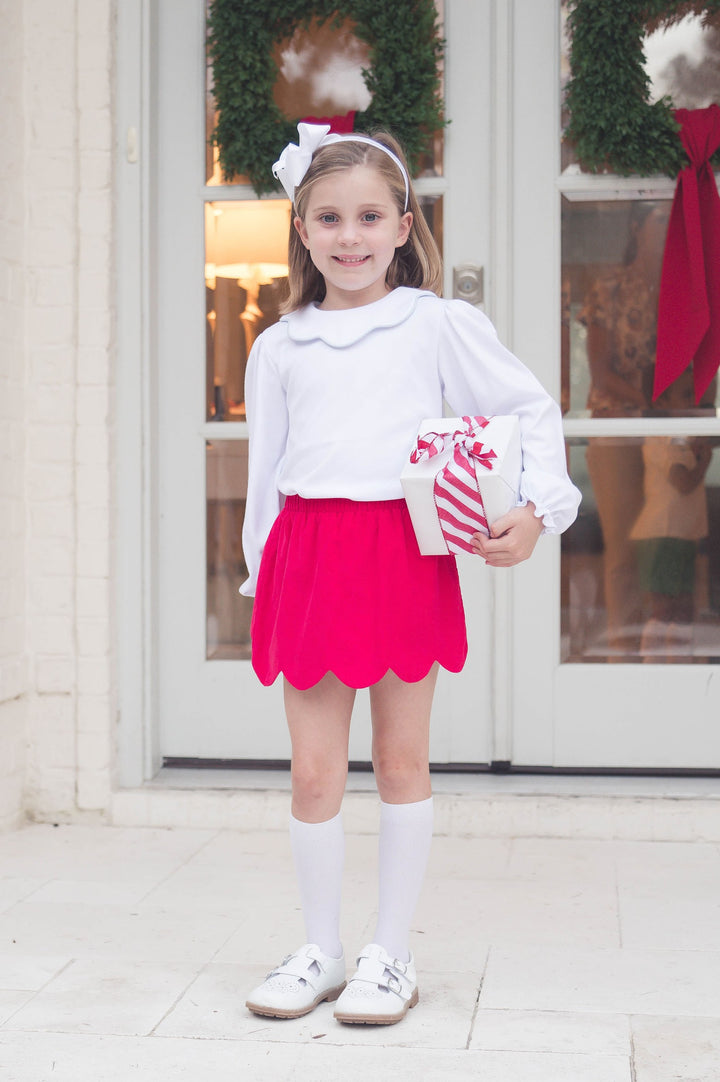 Susie Scallop Skirt | High Point Red