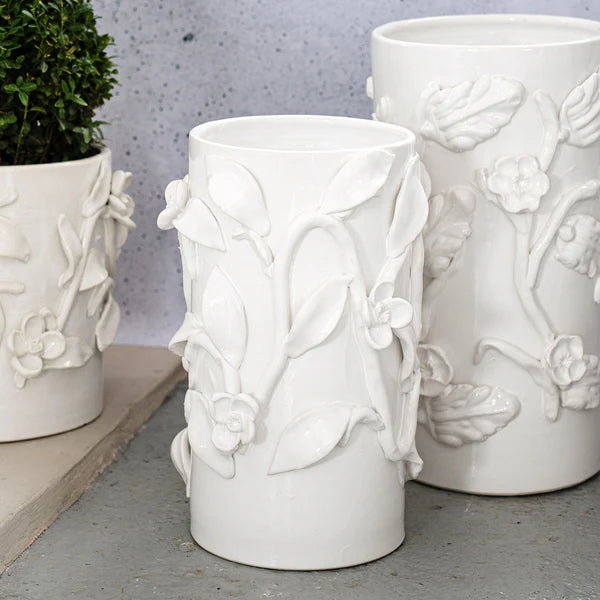 Bougainvillea Garden White Cachepot | Assorted Sizes