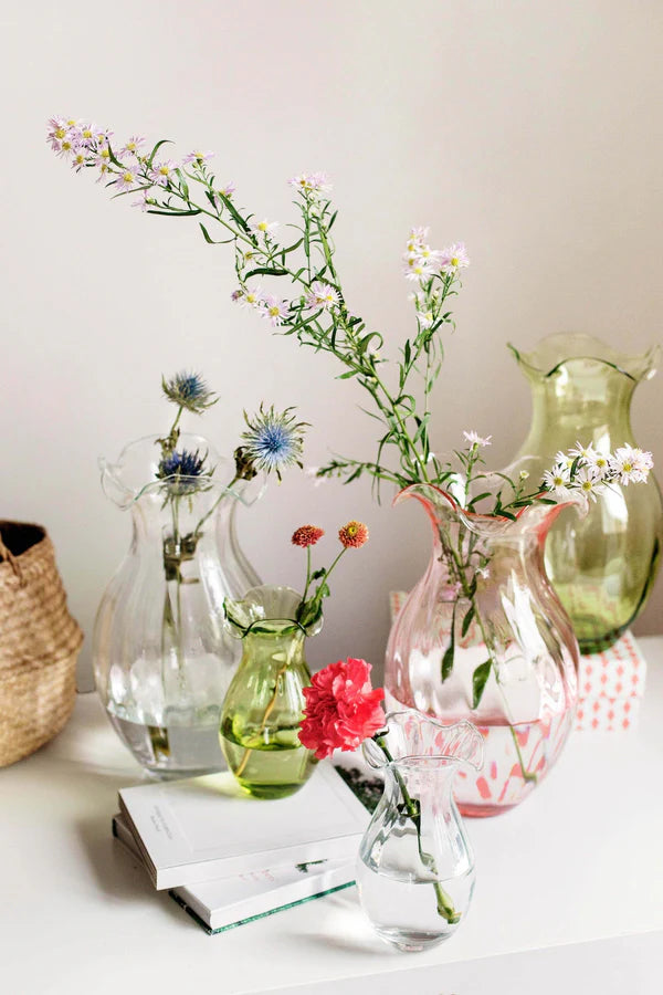 Assorted Hibiscus Vertical Fluted Vase