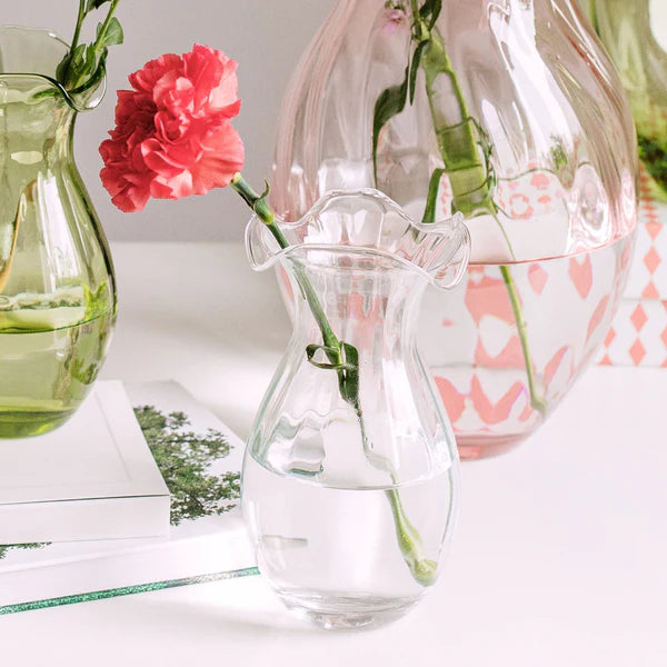 Assorted Hibiscus Vertical Fluted Vase