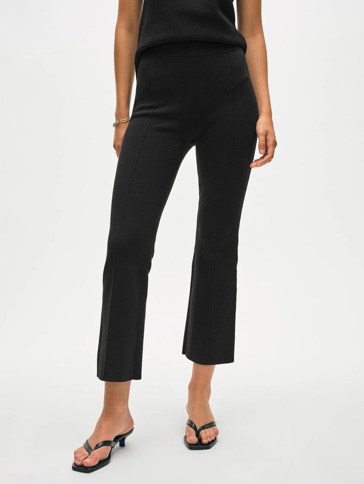 Superfine Organic Cotton Kick Flare Pant | Black