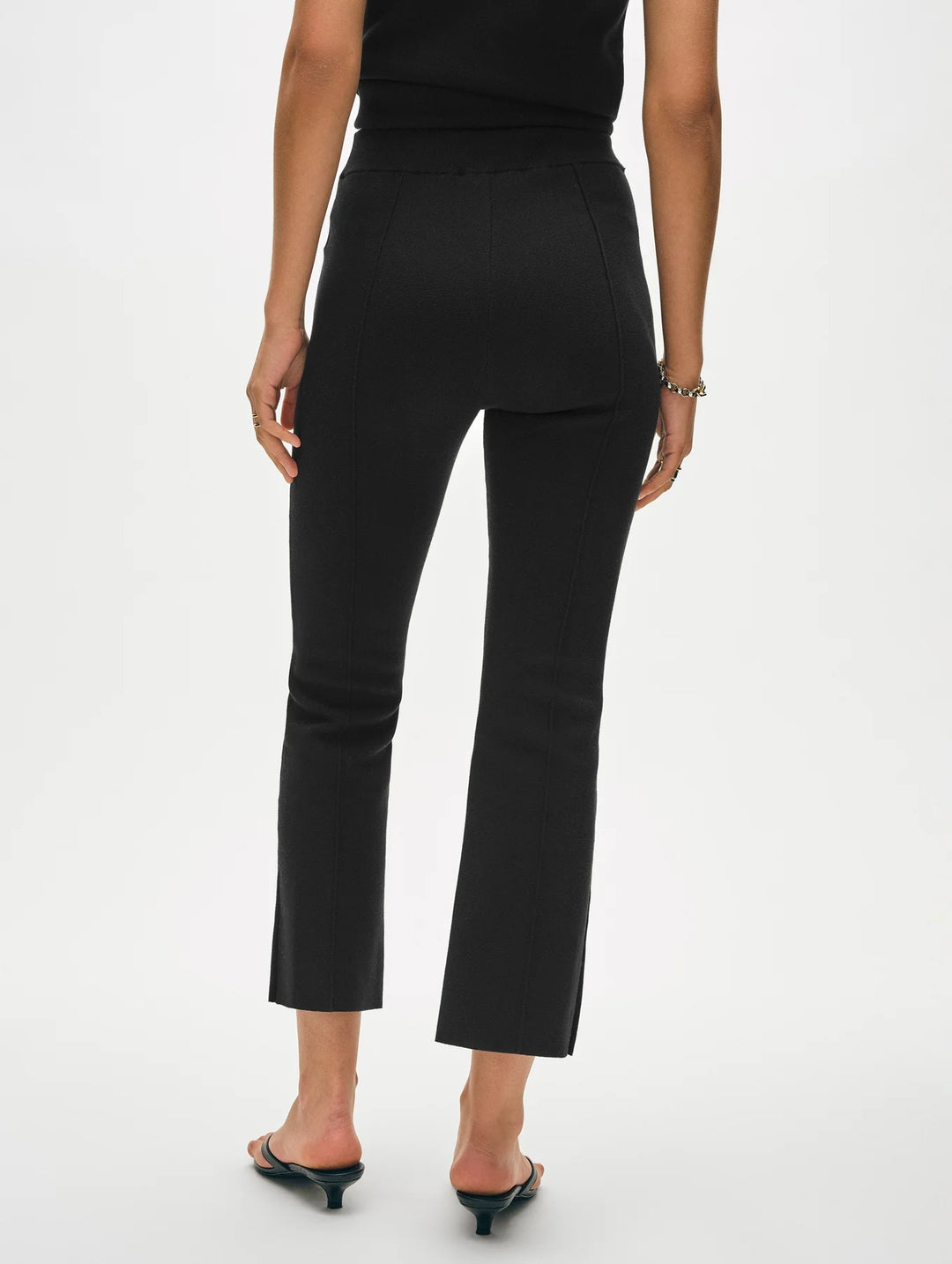 Superfine Organic Cotton Kick Flare Pant | Black