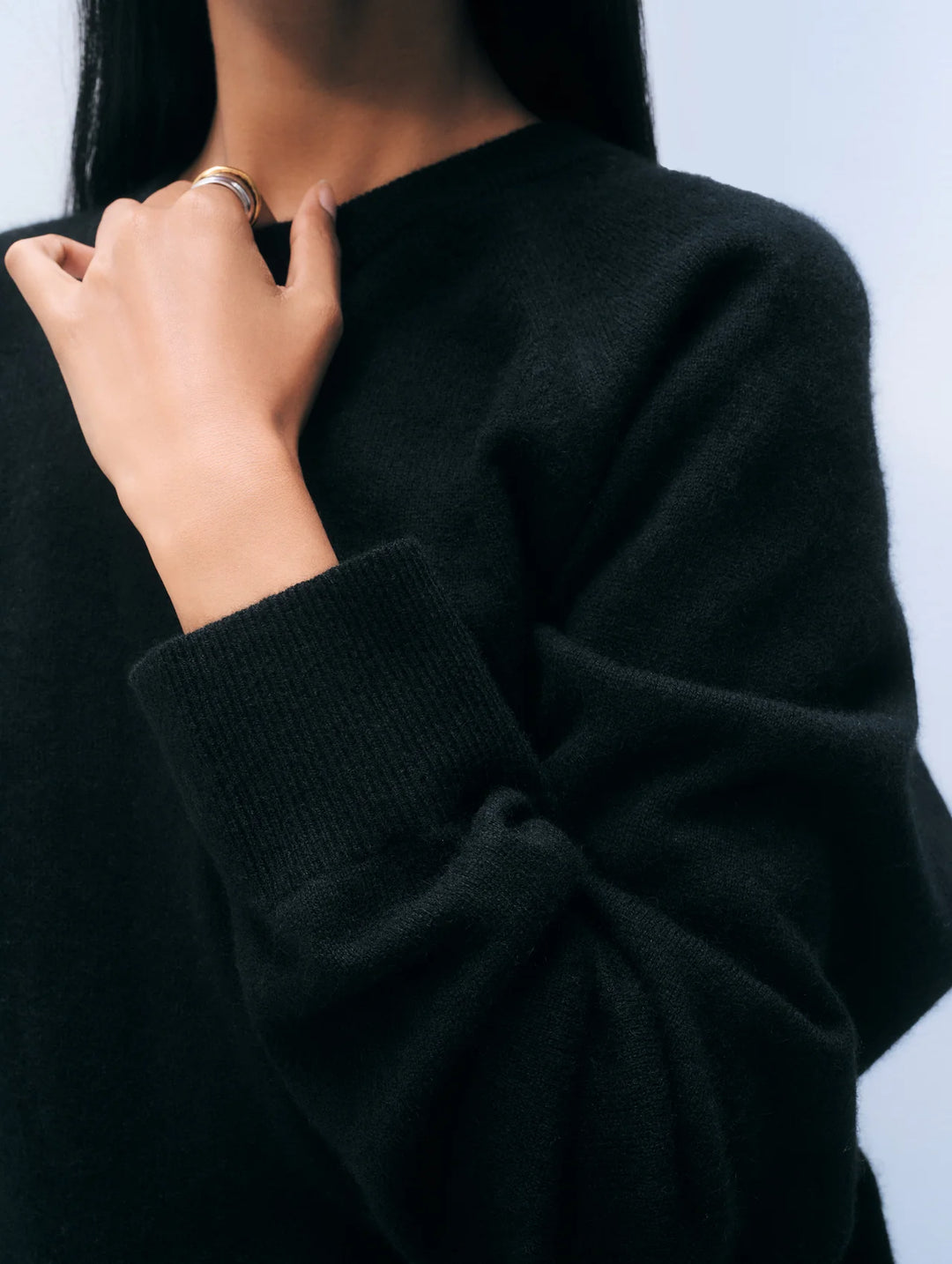 Cashmere Easy Sweatshirt | Black