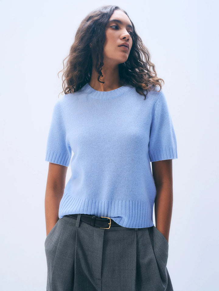 Cashmere Featherweight T-Shirt | Blue Vapor - Charlotte's Inc