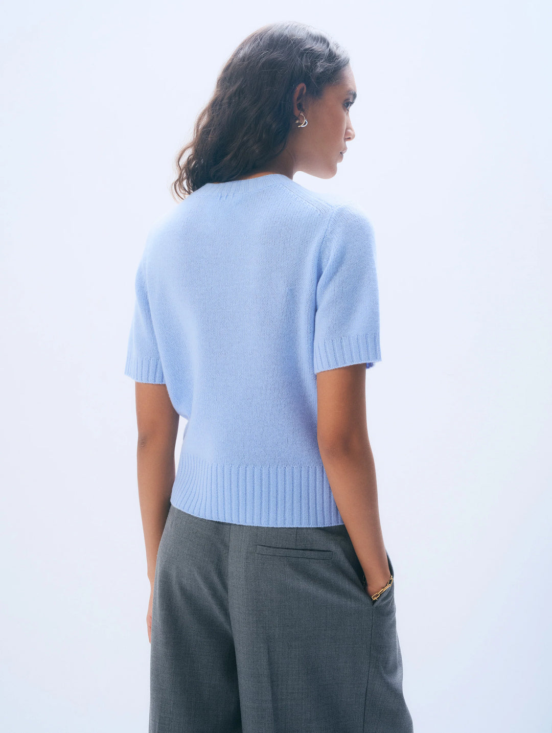 Cashmere Featherweight T-Shirt | Blue Vapor - Charlotte's Inc