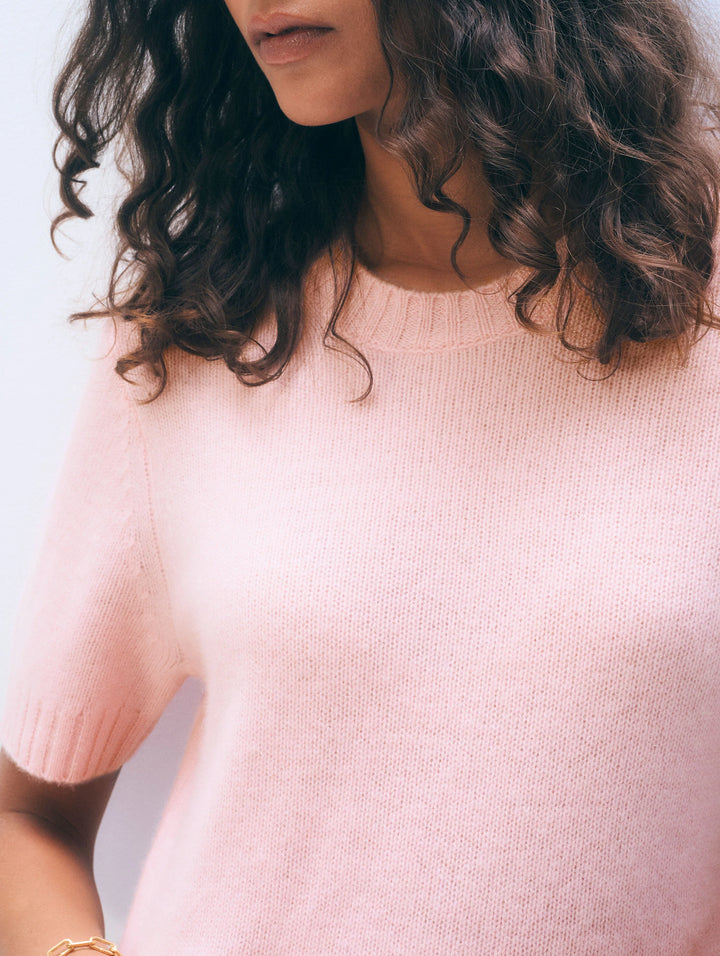 Cashmere Featherweight T-Shirt | Clay Pink - Charlotte's Inc