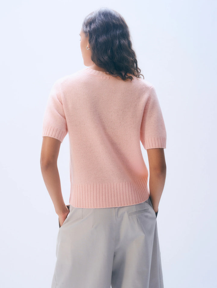 Cashmere Featherweight T-Shirt | Clay Pink - Charlotte's Inc