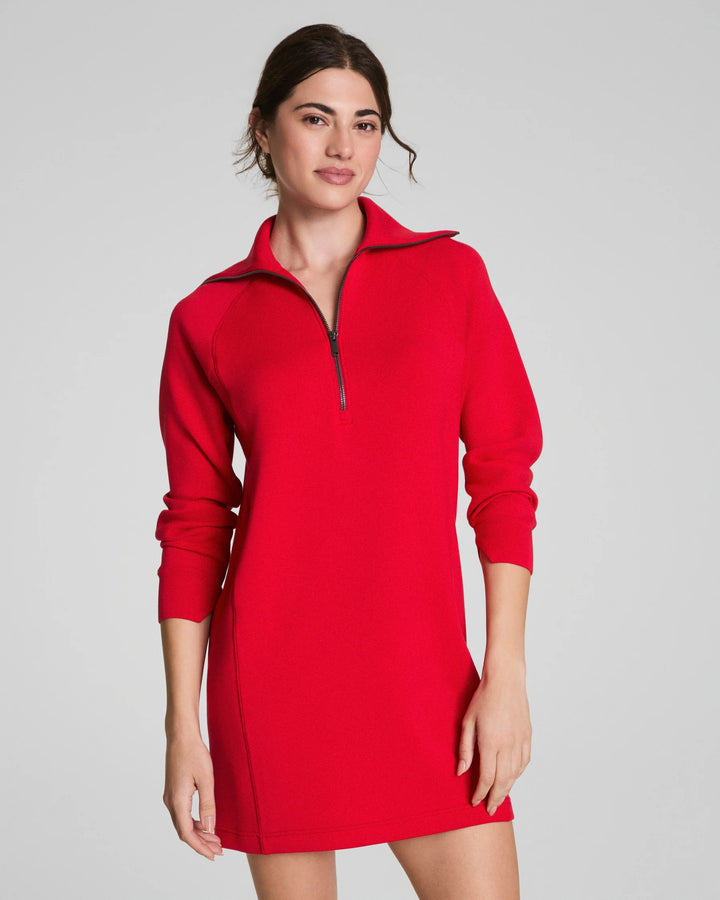 AirEssentials Half Zip Dress | Red