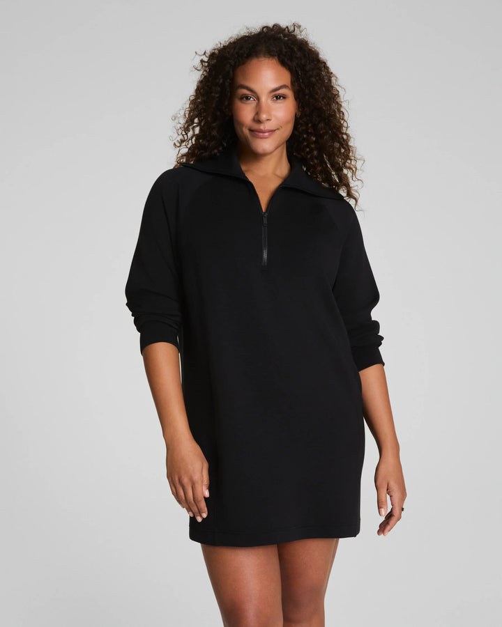 AirEssentials Half Zip Dress | Black