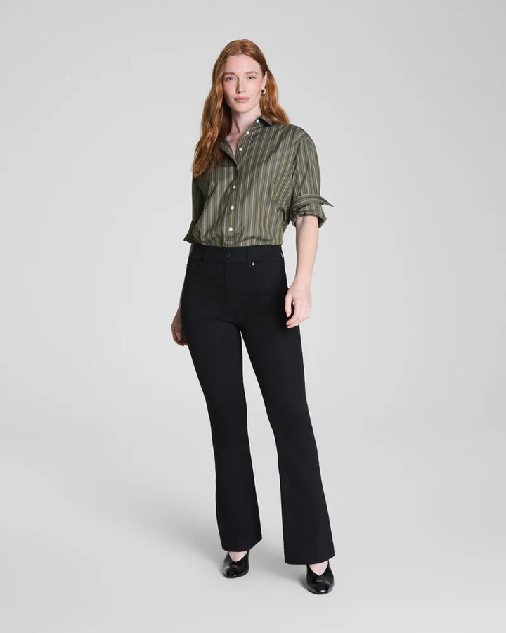 Pull-On Flare Jeans | Black