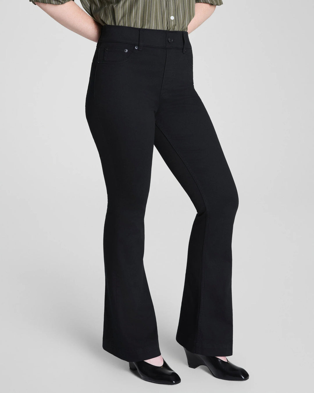 Pull On Flare Jeans | Obsidian Rinse