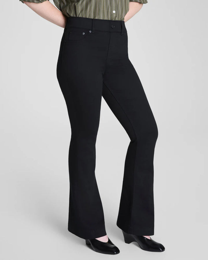 Pull-On Flare Jeans | Black