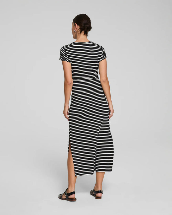 AirEssentials Tie Waist Maxi Dress | Very Black Stripe