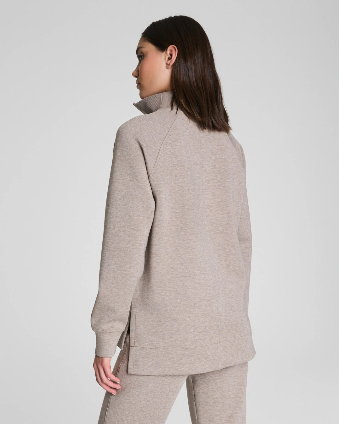 AirEssentials Brushed Half Zip Tunic | Birch Heather