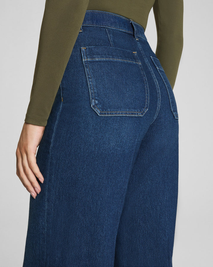 Crop Wide Leg Jeans | Adriatic Blue