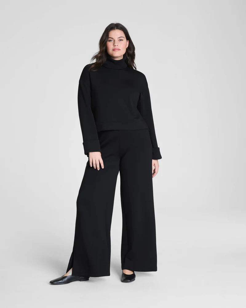 AirEssentials Turtleneck Top | Very Black
