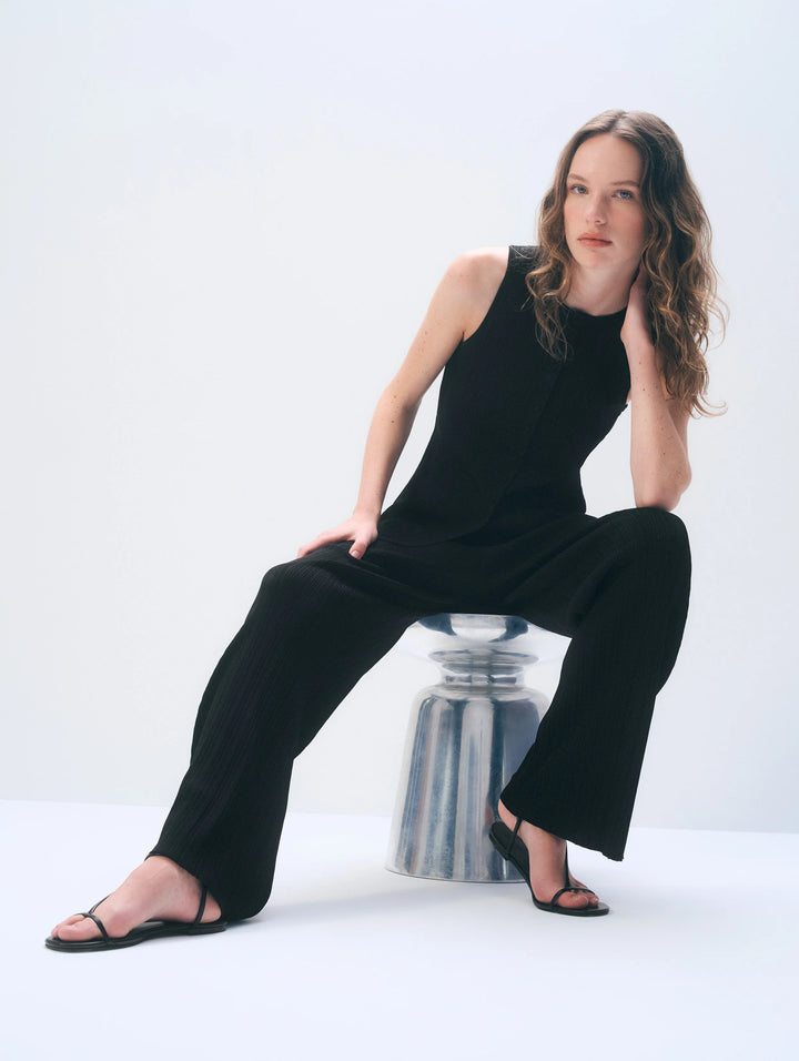 Superfine Viscose Palazoo Pant | Black